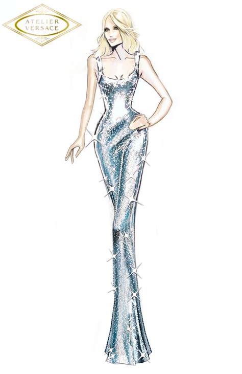 1992 versace dress donatella|Donatella Versace design sketches.